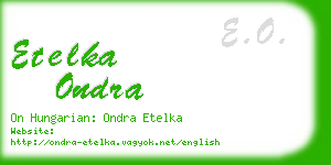 etelka ondra business card